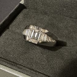 Platinum 2.50 Carat VS Natural Emerald Cut Diamond Ring!