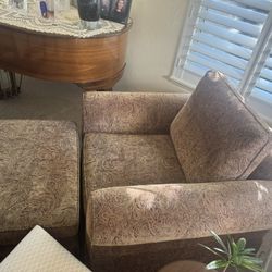 Free Couch And Chair With Ottoman 