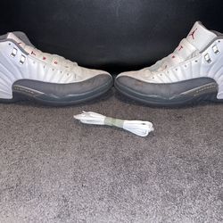 Jordan 12 Retro White Dark Grey AS-IS SIZE 13 BROTHERS OLDIES BUT GOOD LIFE LEFT IN SHOES WITH BOX