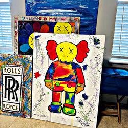 Custom Kaws Painting 1 Of 2 