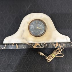 Antique Seth Thomas ( US Made ) Marble Electric Clock with Alarm , Working .