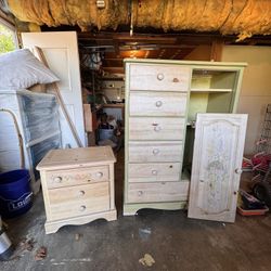 Wardrobe And End Table  