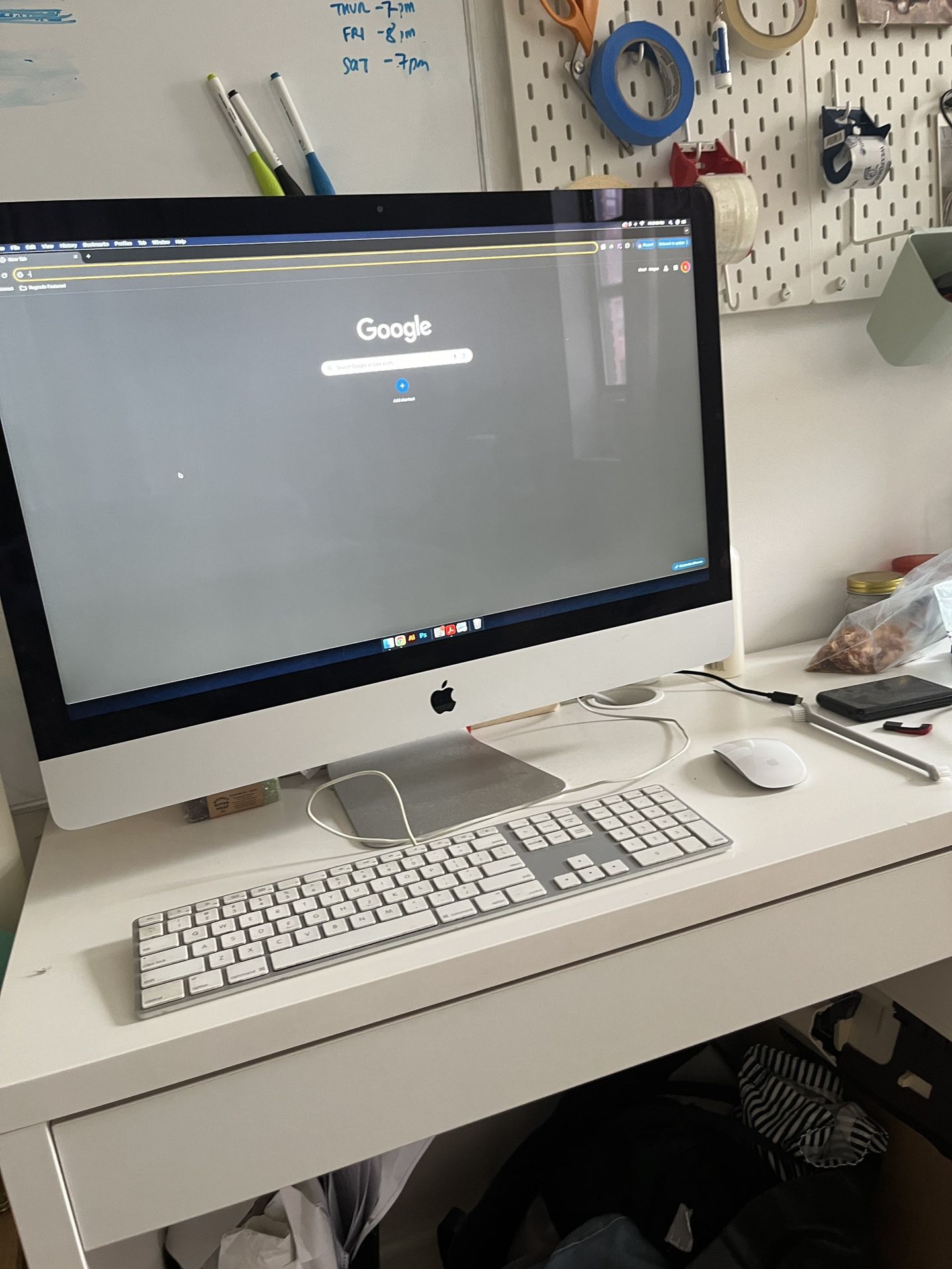 iMac with Mouse And Keyboard 