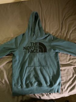 turquoise blue Northface hoodie size Medium