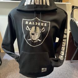 New Raiders Pull Over Hoodie Black Size L