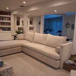 Sofa, love seat and 2 ottomans