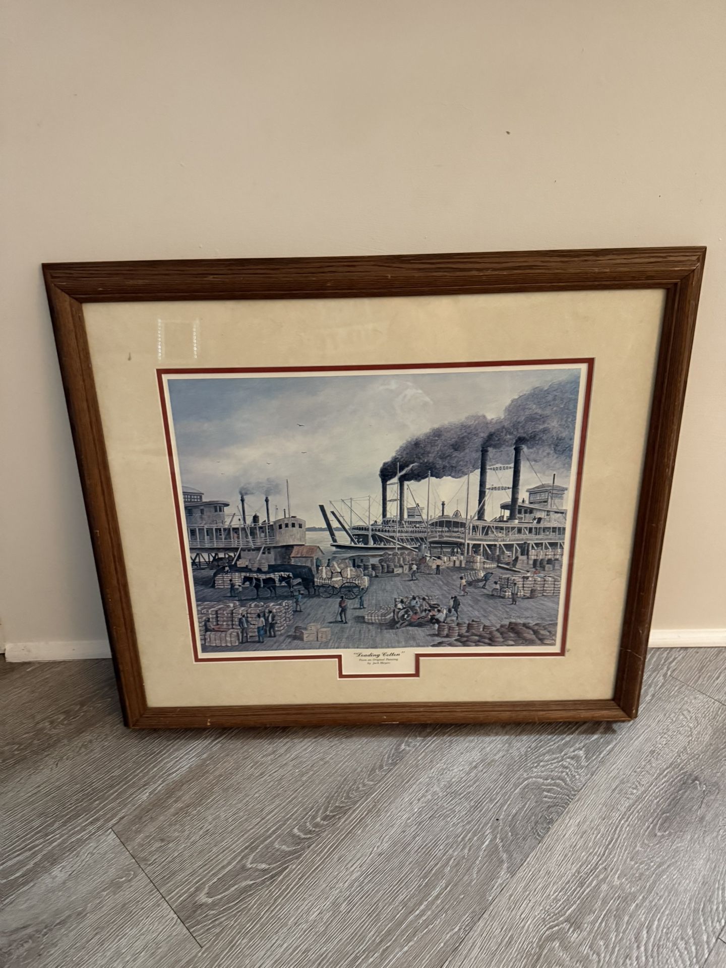 Jack Meyers Loading Cotton Limited Edition Signed Framed Lithograph 308/1500