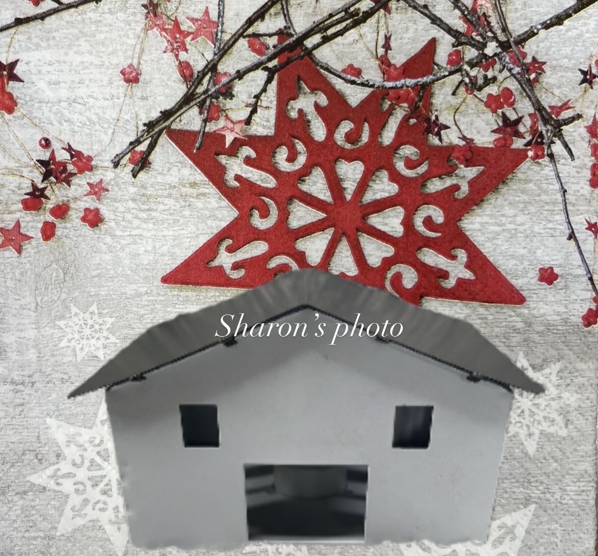 Farmhouse White Metal House Tea Light Candle Holder