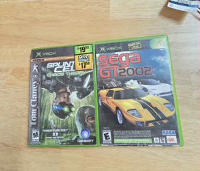 2 XBOX GAMES SPLINTER CELL & SEGA GT 2002 JET SET 