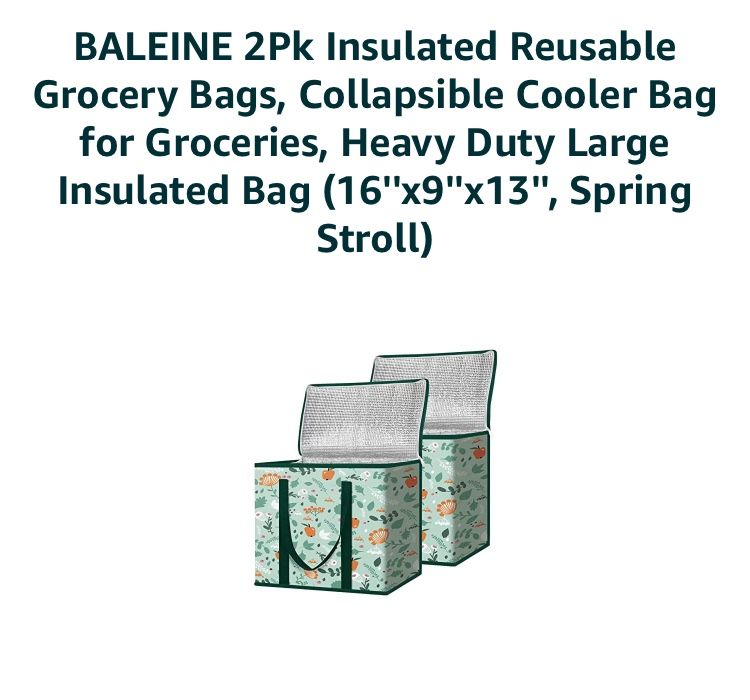 New BALEINE 2-Pack Large Tote Bags  