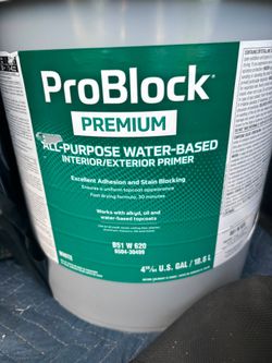 ProBlock Premium Interior/Exterior Primer 5 Gallon