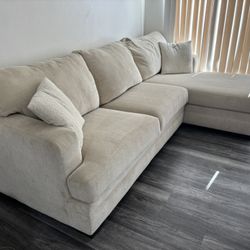 Beige Sofa Couch (great Condition.)