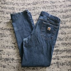 Carhartt FR Rugged Flex Traditional Fit Jeans, Men's Size 38x34, GUC - Blue