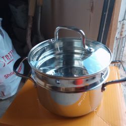 Olla De Sopa Con Cesta De Vapor De Acero Inoxidable (Our Table)