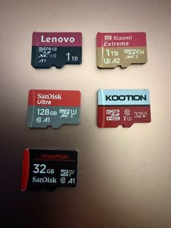 SD CARDS - 2 x 1TB / 128gb / 2 x 32GB (bundle)