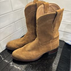 Men’s suede Tecovas  boots Size 10.5 D