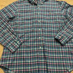 Polo Ralph Lauren  Plaid Oxford Shirt 100% cotton button down long sleeve Size XL Excellent condition no flaws