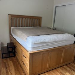 Large Dresser Bed Wood Rare Classic 