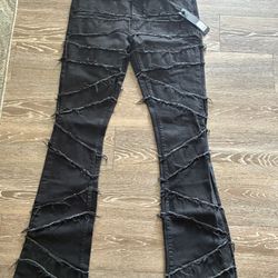 Fashiona Nova Men’s Stacked Jeans 