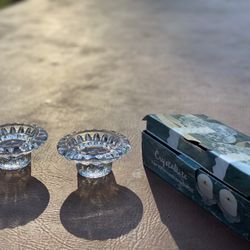 Crystalite 3 In 1 Candle Holders.  (new In Box…old Stock)