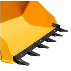 Bucket Tooth Bar, Tractor Bucket Teeth, 60" Steel Bucket Tooth Kit for Loader Tractor, Bolt On Desig