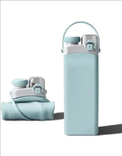 SMILEDRINK Silicone collapsible water bottles with straw
