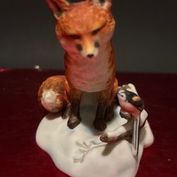 Red Fox Porcelain Figurine Vintage.