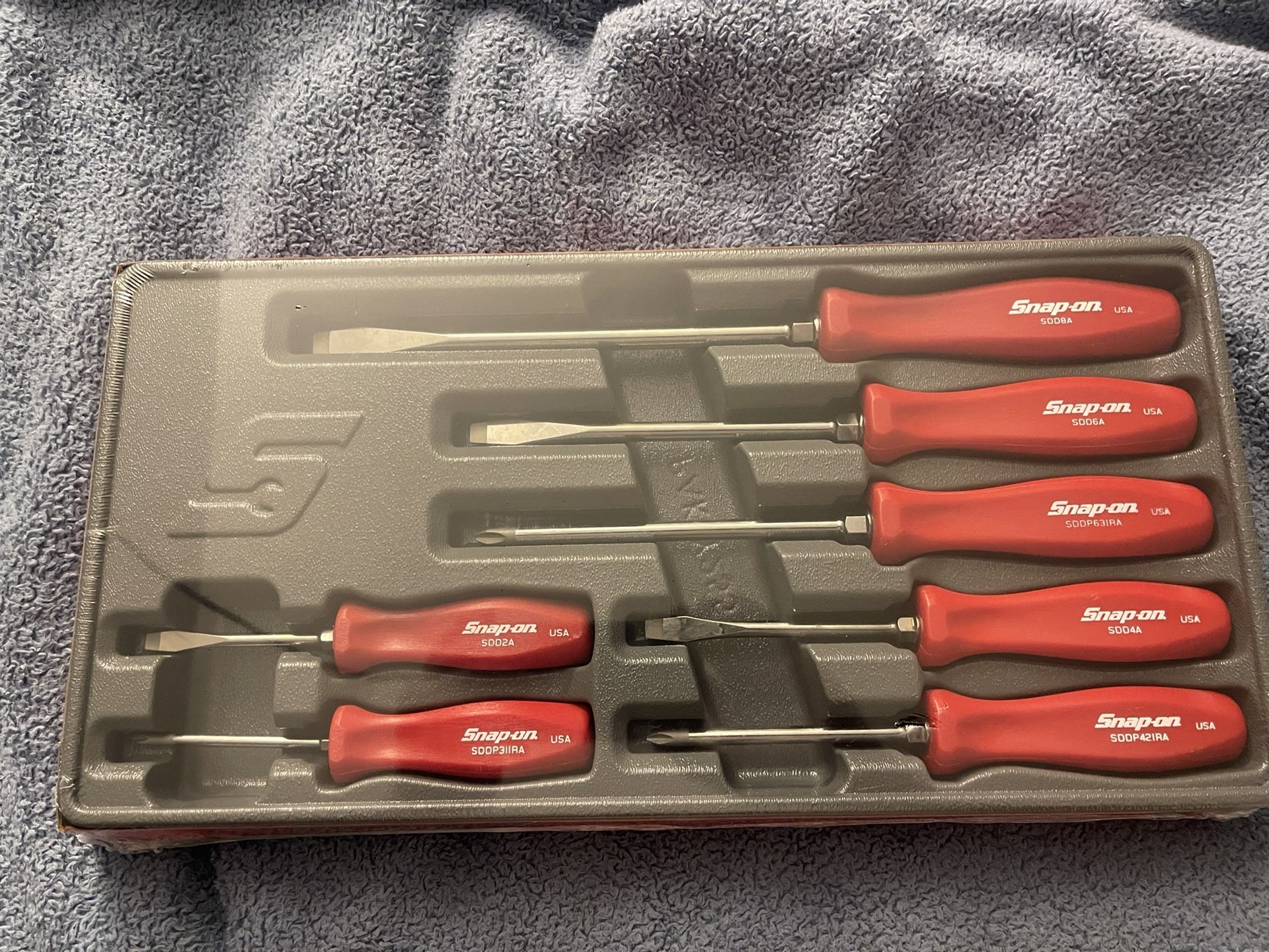 Snap-On Tools USA SDDX70AR Red Hard Handle 7pc Combination Screwdriver ...