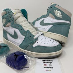USED 2019 NIKE AIR JORDAN RETRO 1 TURBO GREEN SIZE 9.5