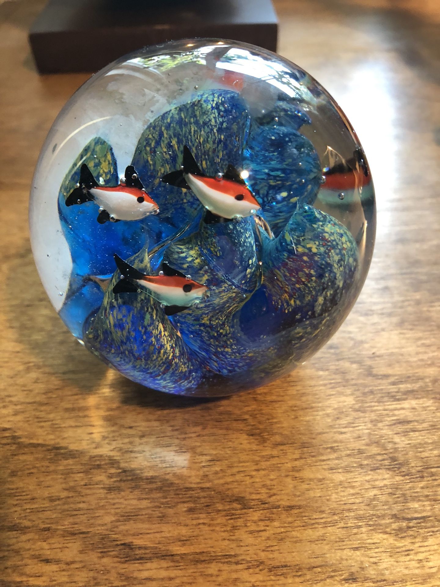 Heavy Glass Paperweight/ Read Description 