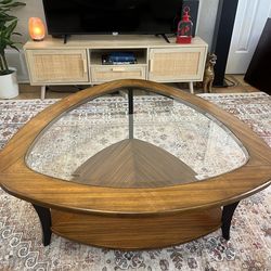 Wood coffee table