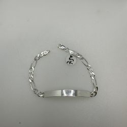 925 Sterling Silver ID Bracelet High Quality 7.5” Pulcera De Plata 