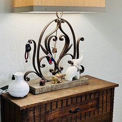 Solid Wood Is Hand Carved Accent Table - Rustic Finish