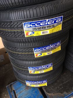 Accelera 215/60/16 NEW SET $289.00 INSTALLED
