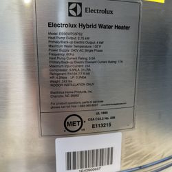 Electrolux Hybrid Water Heater 