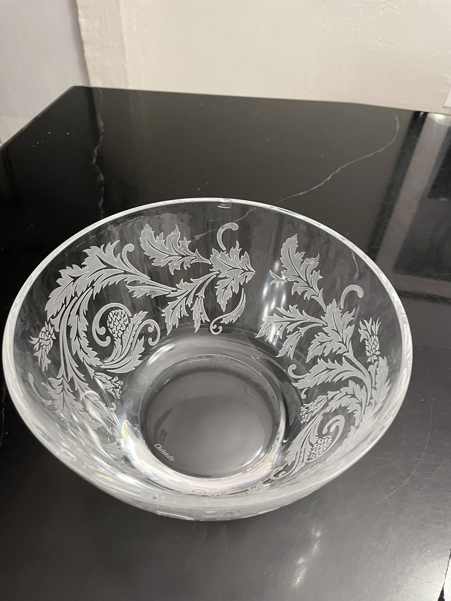 Christofle Orangerie Crystal Bowl