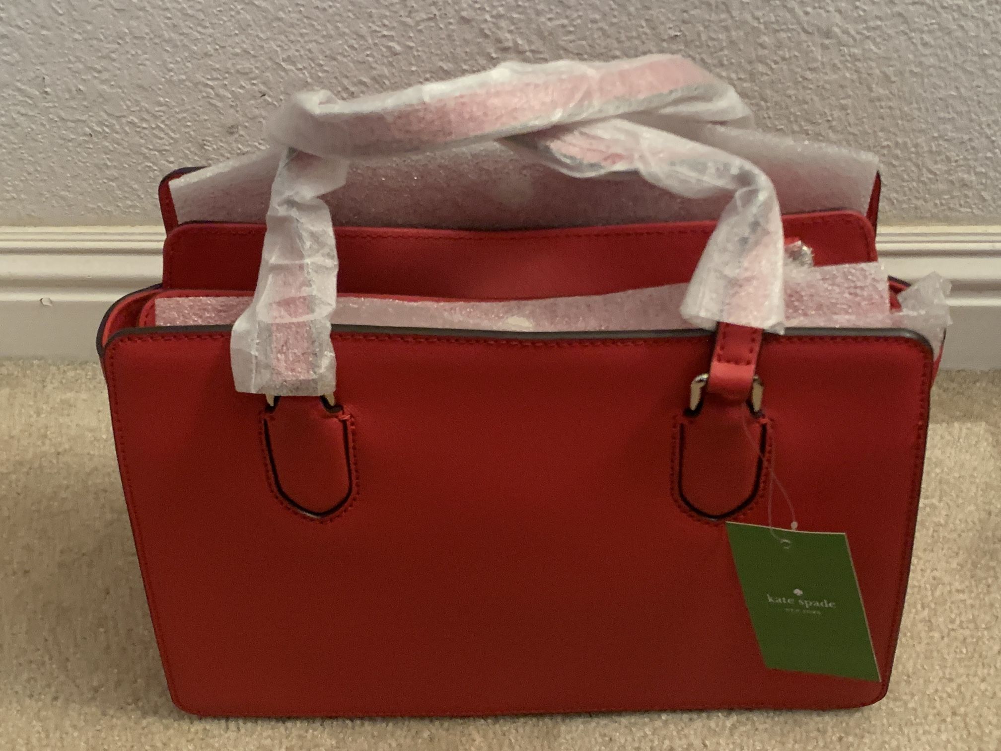 KATE SPADE Laurel Way Reese Satchel Crossbody HotChili (611) Red WKRU5392 Purse Cash only