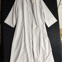 White Liturgical / Church Robe – Size Large – Made in USA