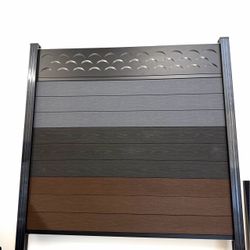 WPC composite fence Black/ Dark brown/ Grey $14