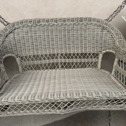 Wicker Porch Swing