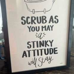 Bathroom Etiquette Poster print by Leah York