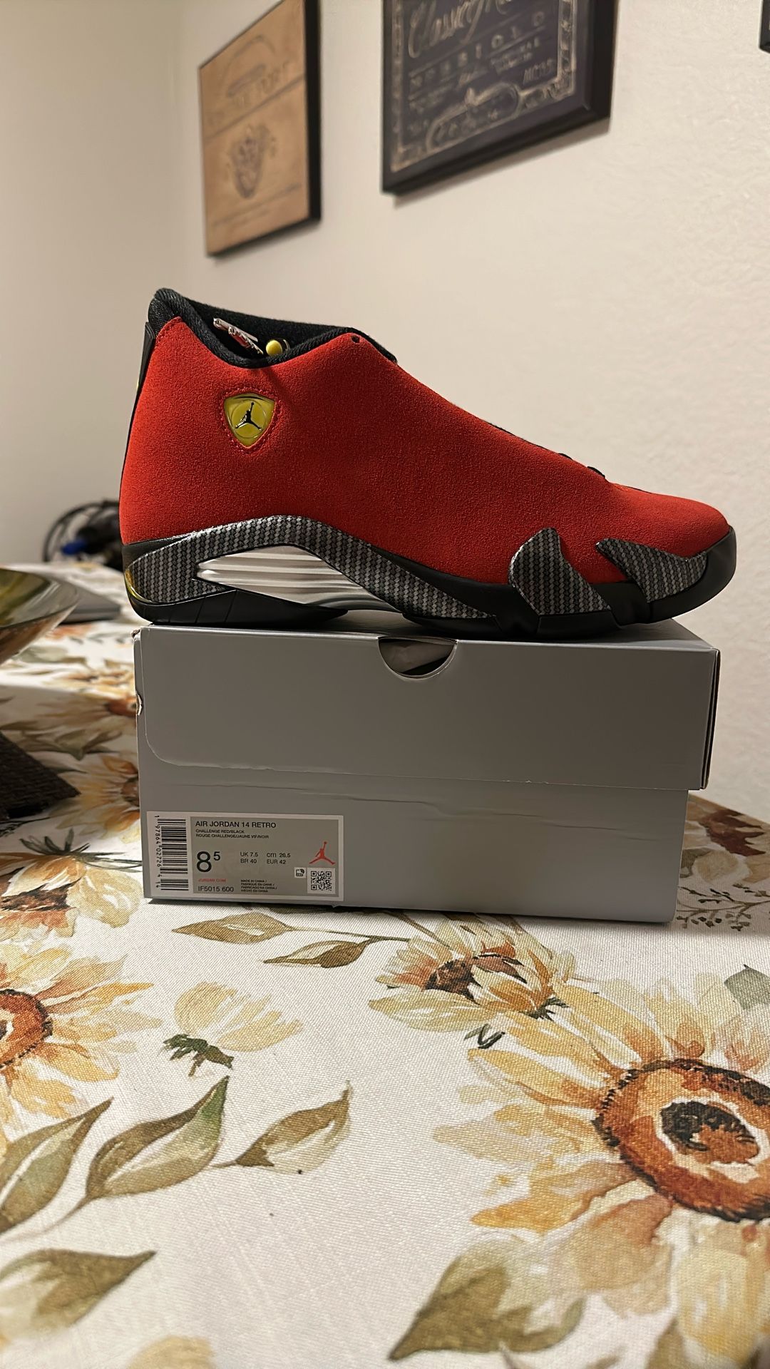 Air Jordan 14 Retro Men’s 8.5 Challenge Red/Black
