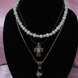 925 Sterling Silver Cross Pendant Necklace