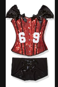 Halloween Sequin Corset Costume 
