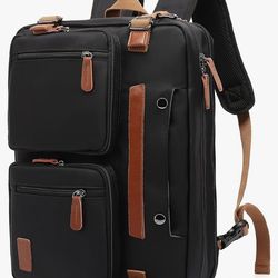 MOLNIA 3-in-1 Laptop Bag and Backpack for Men and Women, 17.3 Inch, Black