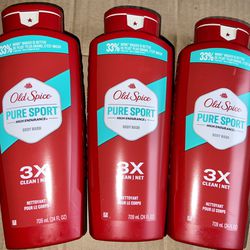 Old Spice Body Wash for Men High Endurance Pure Sport 24 Fl Oz Pack Of 3