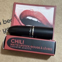 M·A·CXIMAL SILKY MATTE LIPSTICK / MINI M·A·C CHILI Warm Brick Red Brand New