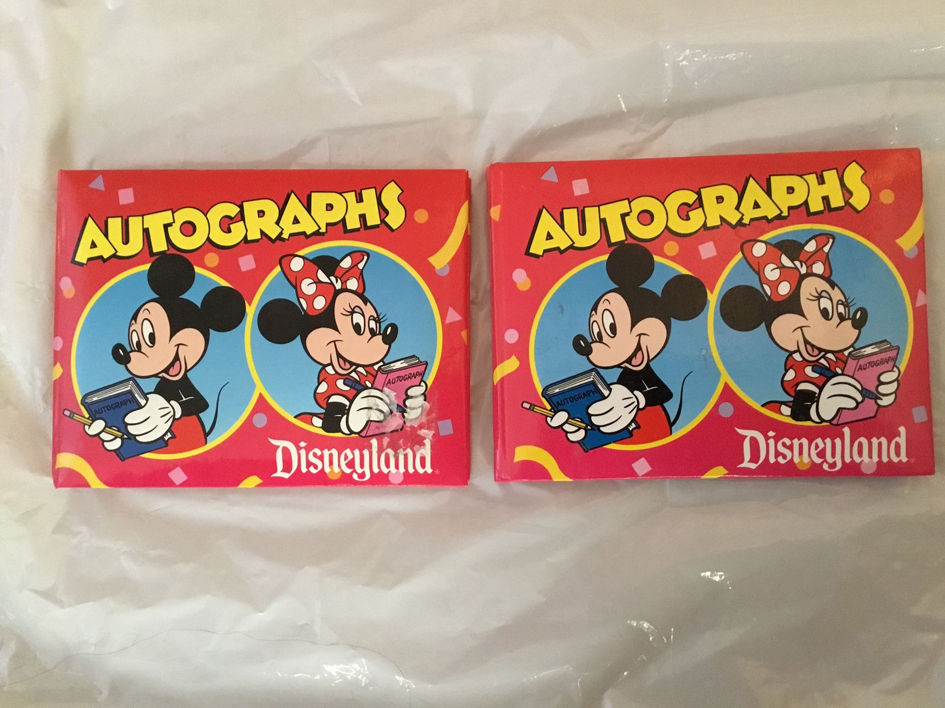 Set of 2 Disney Autograph Books