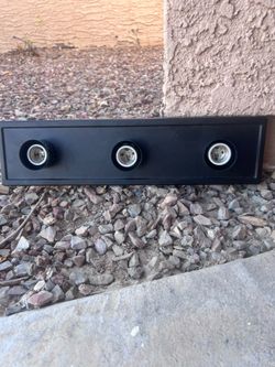 Black 3-Bulb Vanity Light Bar