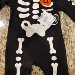 Baby girl Skeleton Romper